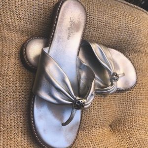 Brighton Silver thong sandals